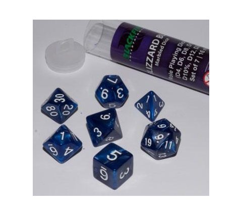 Role Playing Dice Set Blizzard Blue (7-part)